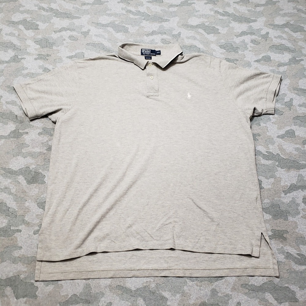 Polo Ralph Lauren Polo Shirt Mens 2XL Gray Short Sleeve Casual Golf